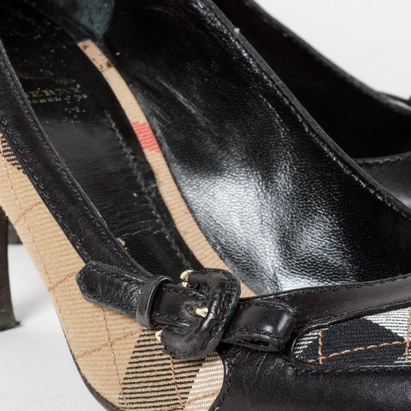 Burberry House Check Canvas Heels - Picture 7 of 10